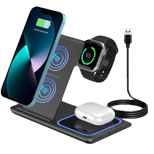 Foldable 3-in-1 LED Charging Stand