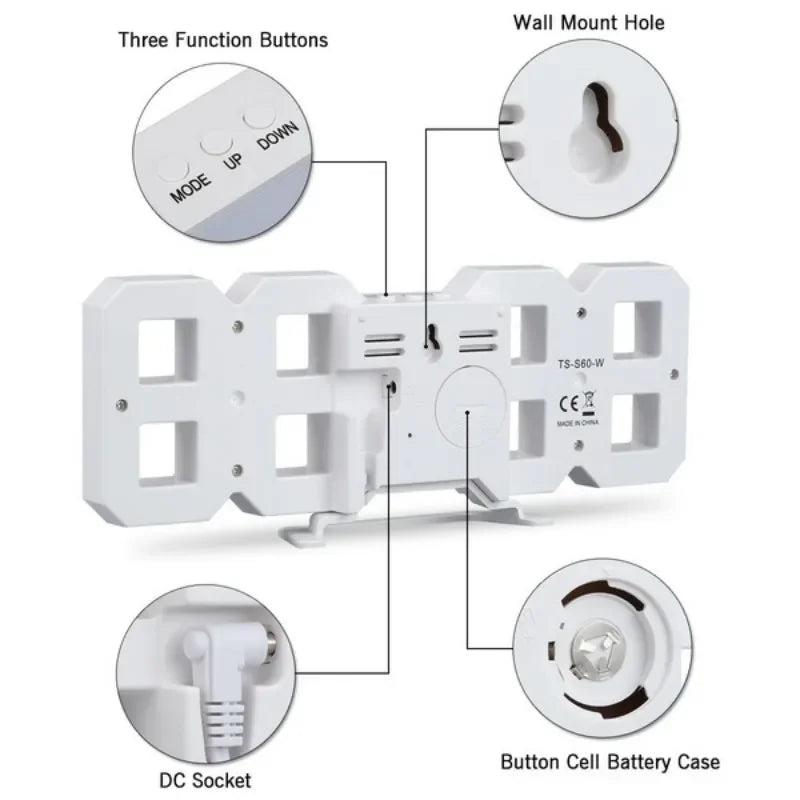3D LED Wall Clock
