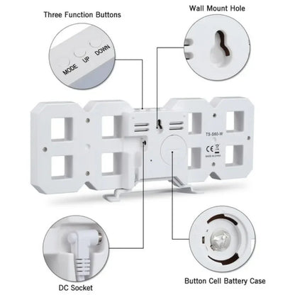 3D LED Wall Clock