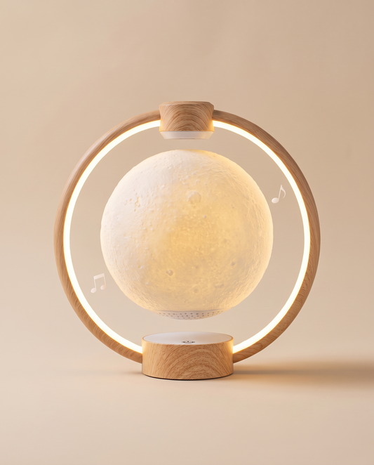 Levitating moon Bluetooth speaker