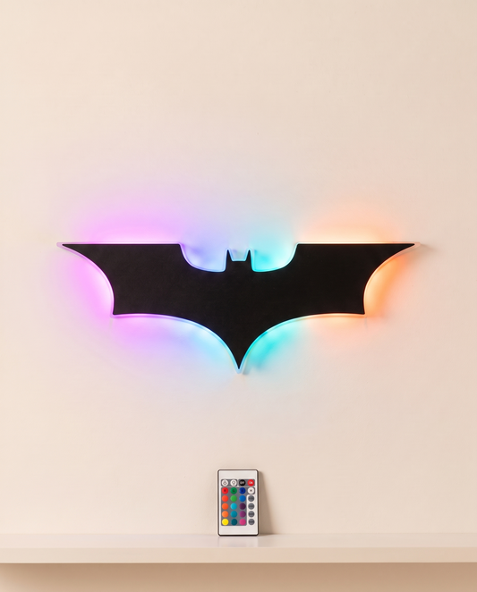 3D bat RGB wall lamp with remote